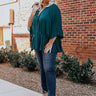 Chic Stomping Grounds Top in Hunter Green Curves Image - 1