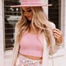 Wrapped In Smiles Felt Fedora In Pink Image - 1
