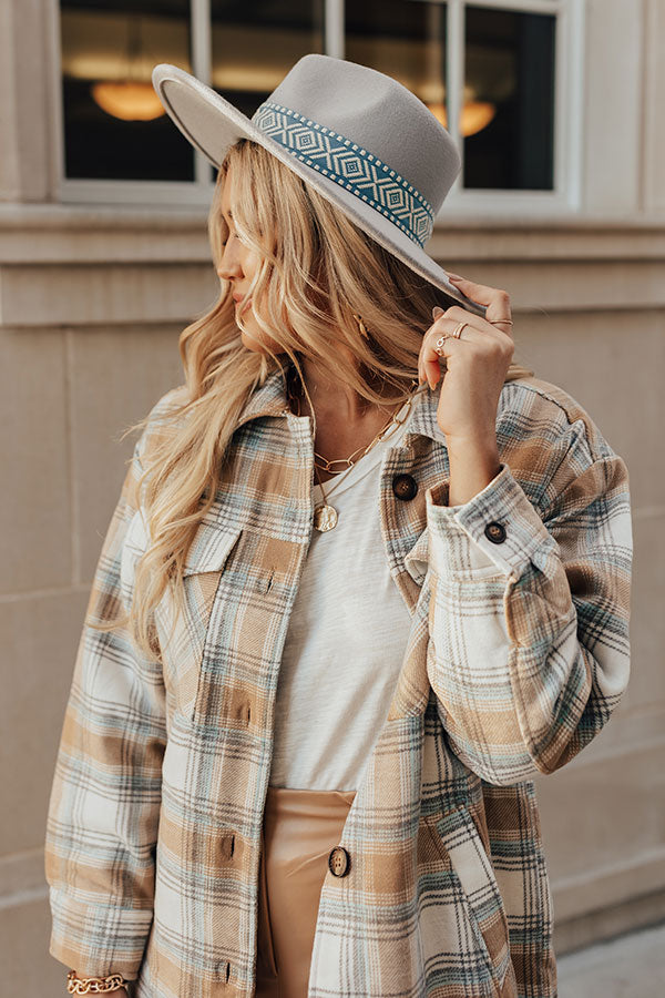 Wrapped In Smiles Felt Fedora In Airy Blue