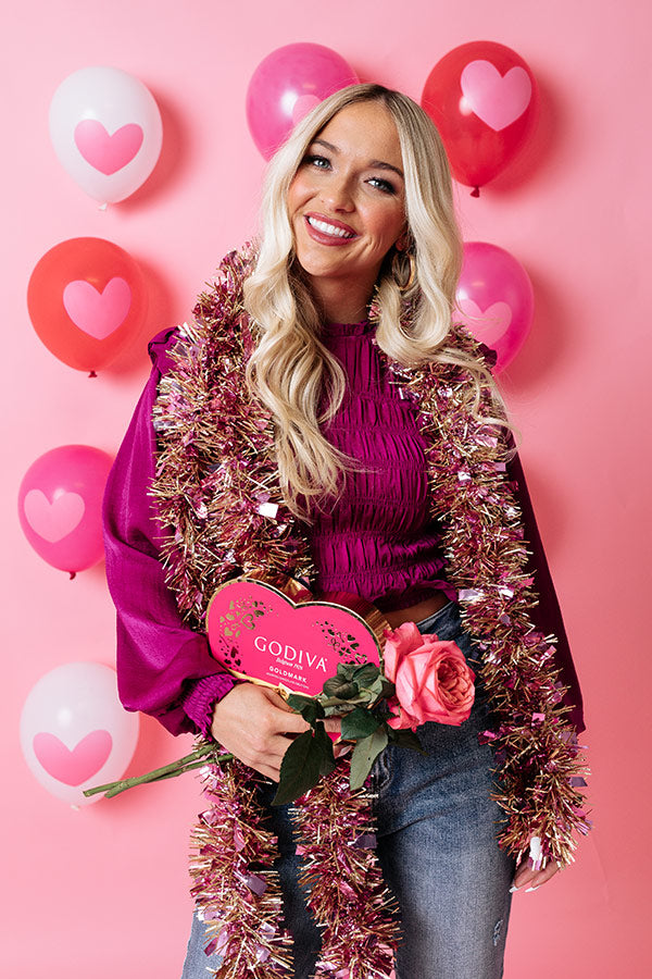 Always On Time Smocked Top In Orchid Image - 1