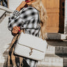 Wishing For Love Faux Leather Crossbody In White Image - 1