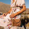 Nearly In Love Faux Suede Crossbody In Iced Mocha Image - 1
