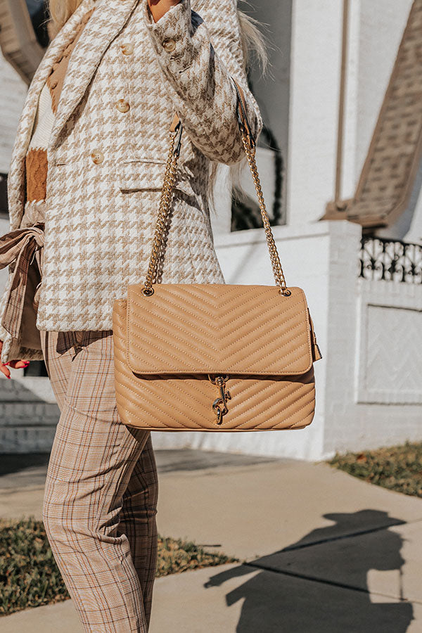 Wishing For Love Faux Leather Crossbody In Iced Latte