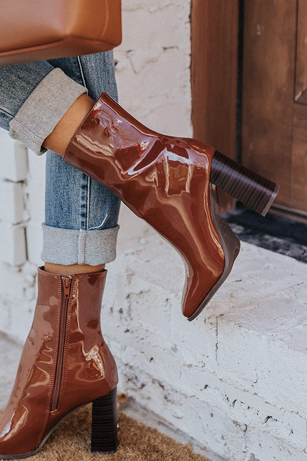 The Jill Patent Bootie Image - 2