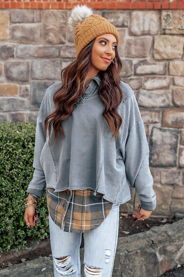 Amazing Style Sweatshirt in Charcoal Image - 1