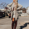 Wine In Winter Park Light Weight Coat In Light Birch Image - 1