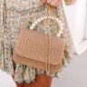 Gorgeous Girly Woven Purse In Tan Image - 1