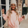 Always Down To Chill Mineral Wash Sweatshirt in Pink Image - 1
