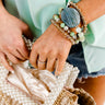 Here to Party Semi Precious Bracelet Set in Mint Image - 1