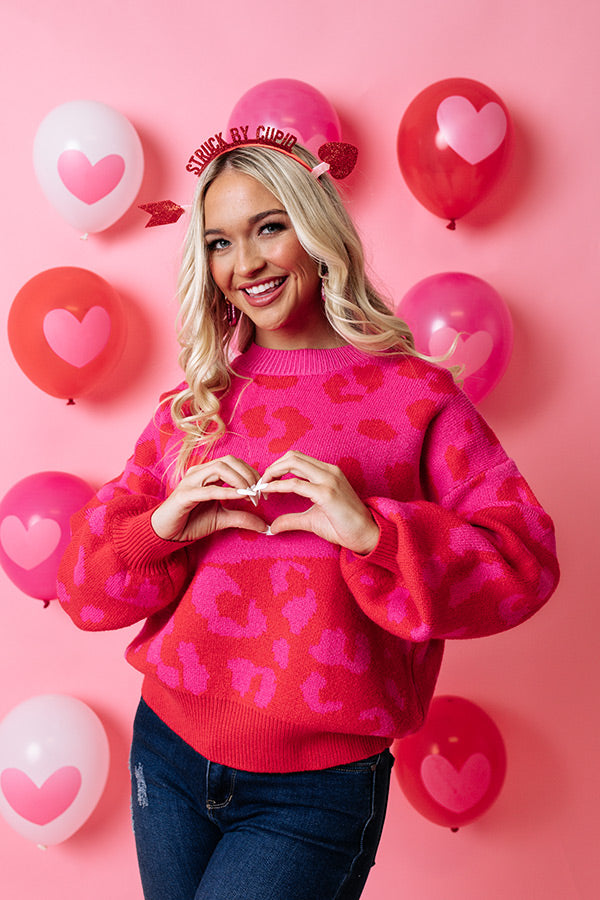 Love You Most Leopard Sweater Image - 1