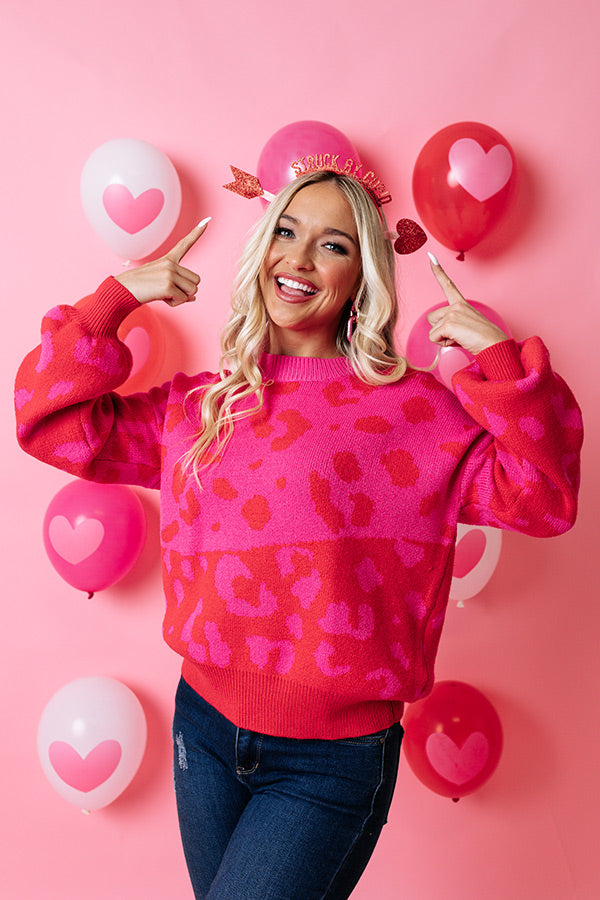 Love You Most Leopard Sweater Image - 2