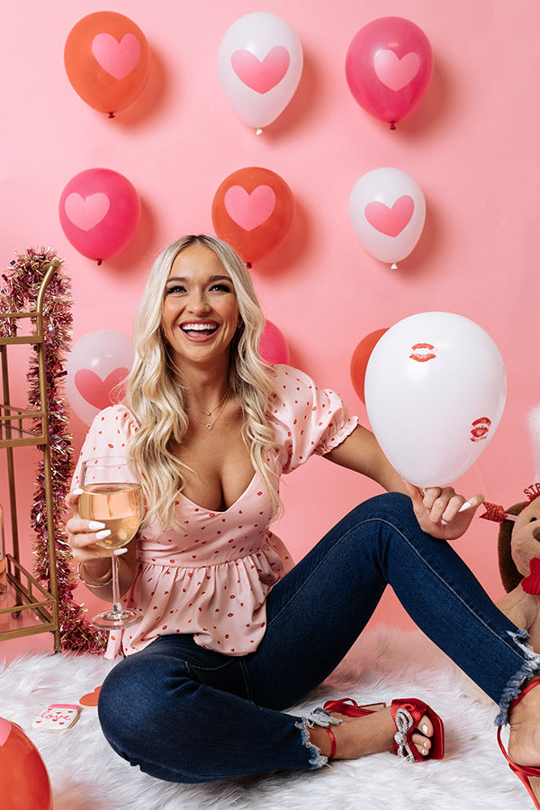 Candy Hearts Peplum Top