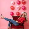 Wine Lover Babydoll Top In Red Image - 1