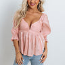 Wine Lover Babydoll Top In Pink Image - 1