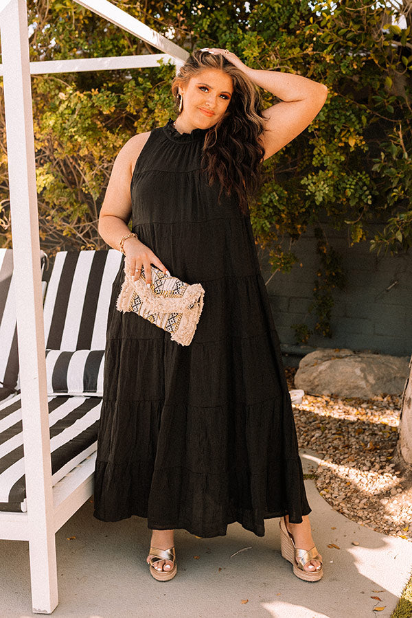 Hibiscus Kisses Midi In Black Curves Image - 1