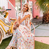 Happiest Days Floral Midi In Light Iced Latte Image - 1