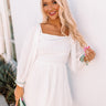 Just A Kiss Off Shoulder Dress In White Image - 1