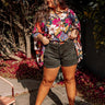 VIP Boarding Pass Floral Shift Top Curves Image - 1
