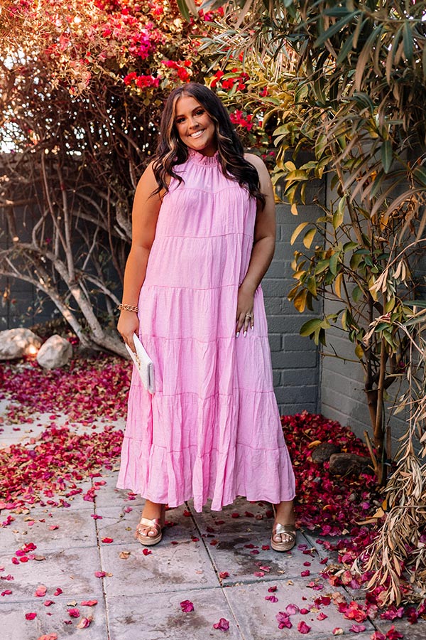 Hibiscus Kisses Midi In Pink Curves Image - 1