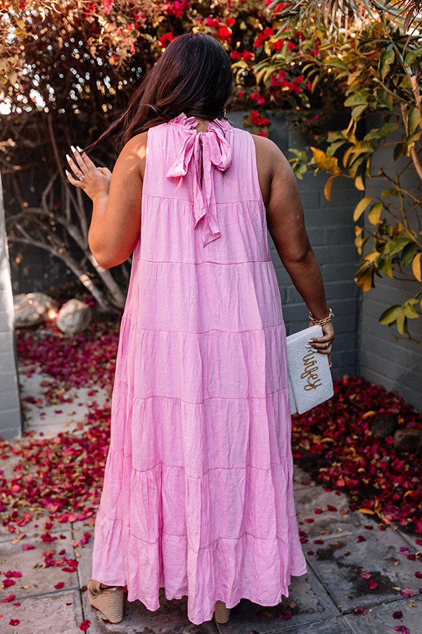 Hibiscus Kisses Midi In Pink Curves Image - 2