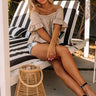 Beachy Days Shift Top In Taupe Image - 1