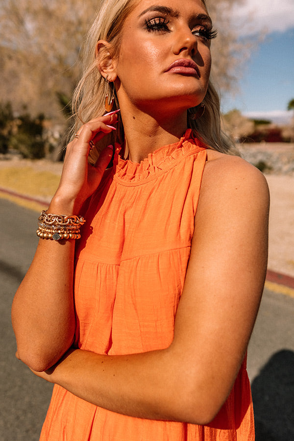Hibiscus Kisses Midi In Orange Image - 5