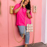 Lovely Moment Shift Top In Hot Pink Curves Image - 1