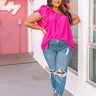 Style Mentor Shift Top In Fuchsia Curves Image - 1