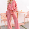 Flying To France Velour Pants Image - 1