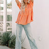 Simply Gorgeous Satin Babydoll Top In Peach Image - 1