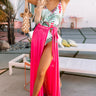 Bikini Season Mesh Cover Up Skirt in Hot Pink Image - 1