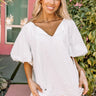 Mentally On Vacay Shift Top In White Image - 1