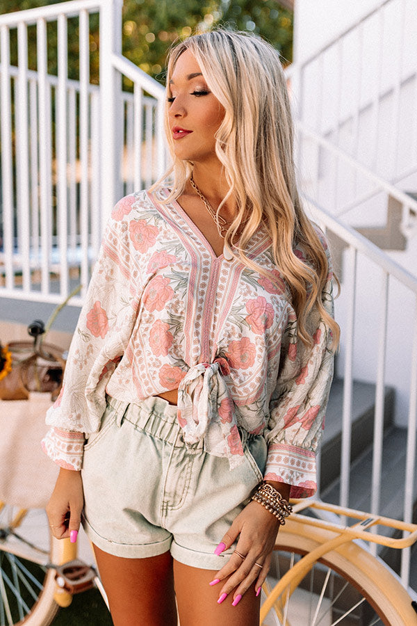 Magnolia Garden Tie Top
