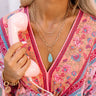 High Noon Semi Precious Layered Necklace In Aqua Image - 1