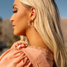 Sipping Sweet Tea Hoop Earrings In Latte Image - 1