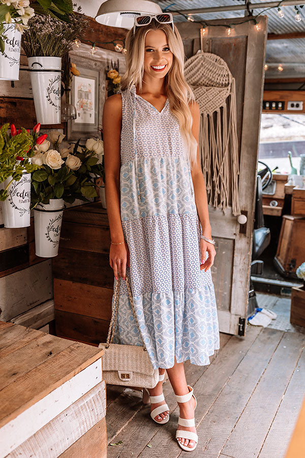 Deep Waters Colorblock Midi In Sky Blue Image - 2