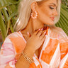 Call To You Hoop Earrings In Pink Image - 1