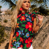 Sweet And Selective Floral Shift Top In Navy Image - 1