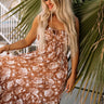 Lovely Lagoon Floral Midi In Camel Image - 1