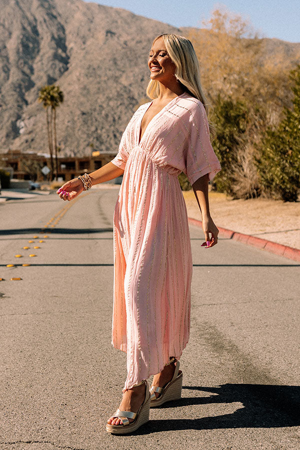 Huntington Beach Day Maxi In Pink Image - 4