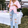 Mentally On Vacay Shift Top In Light Pink Image - 1