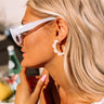 Sipping Sweet Tea Hoop Earrings In Natural Image - 1