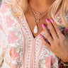 High Noon Semi Precious Layered Necklace In Stone Image - 1