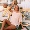 Need A Retreat Knit Top In Light Peach Image - 1