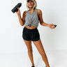 Back At It Again Shift Tank In Dark Grey Image - 1