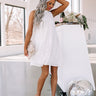 Sun Glow Shift Dress In White Image - 1