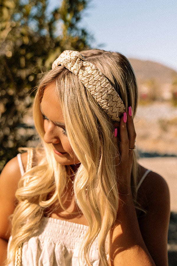 Beach Mixer Raffia Headband Image - 2
