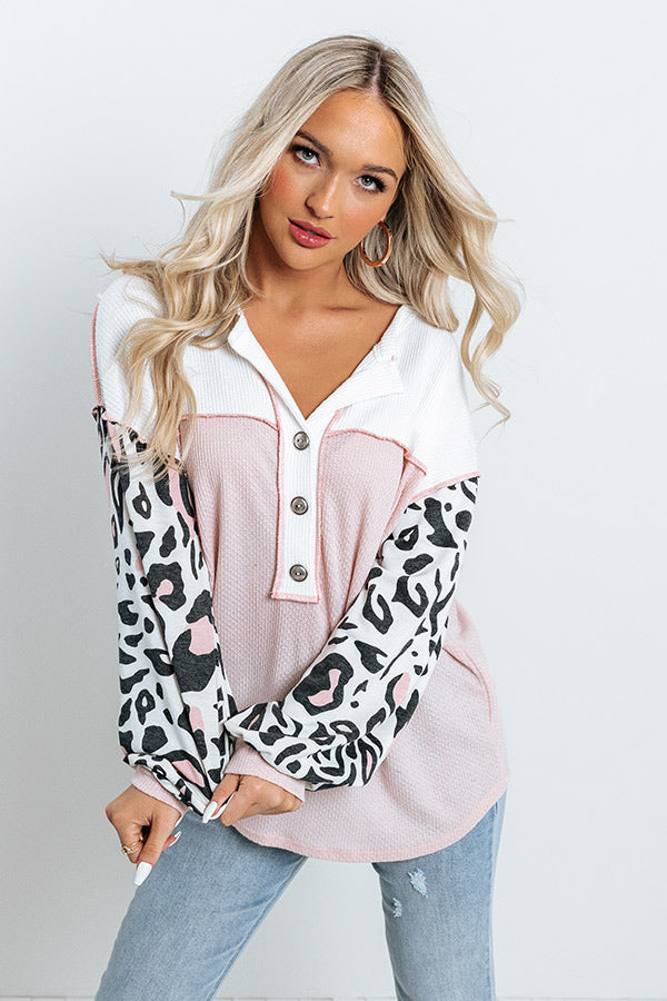 Iced Coffee Crush Waffle Knit Top Image - 1