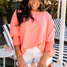 Appreciate You Shift Top in Bright Coral Curves Image - 1