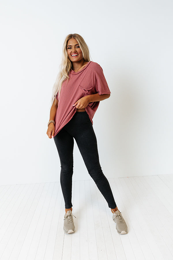High Noon Shift Tee In Rustic Rose Image - 1